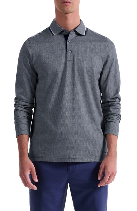 Mercerized Cotton Long Sleeve Polo