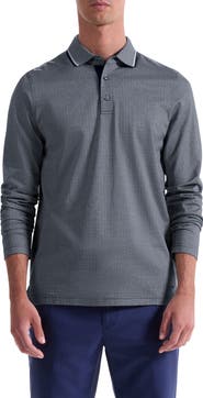 Bugatchi Mercerized Cotton Long Sleeve Polo