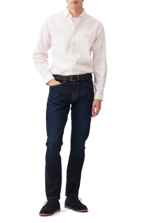 Rodd & Gunn Gunn Check Oxford Long Sleeve Slim Fit Shirt In Rosewater