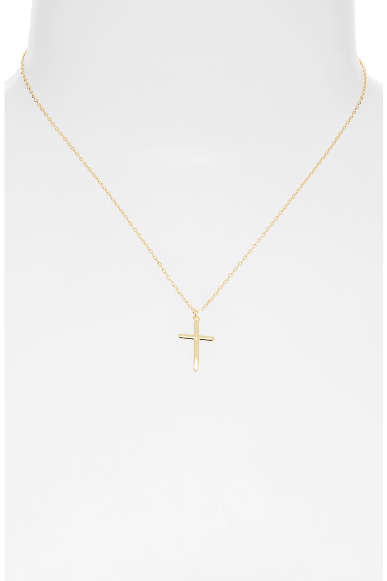 Cross Pendant Necklace, Alternate, color, GOLD