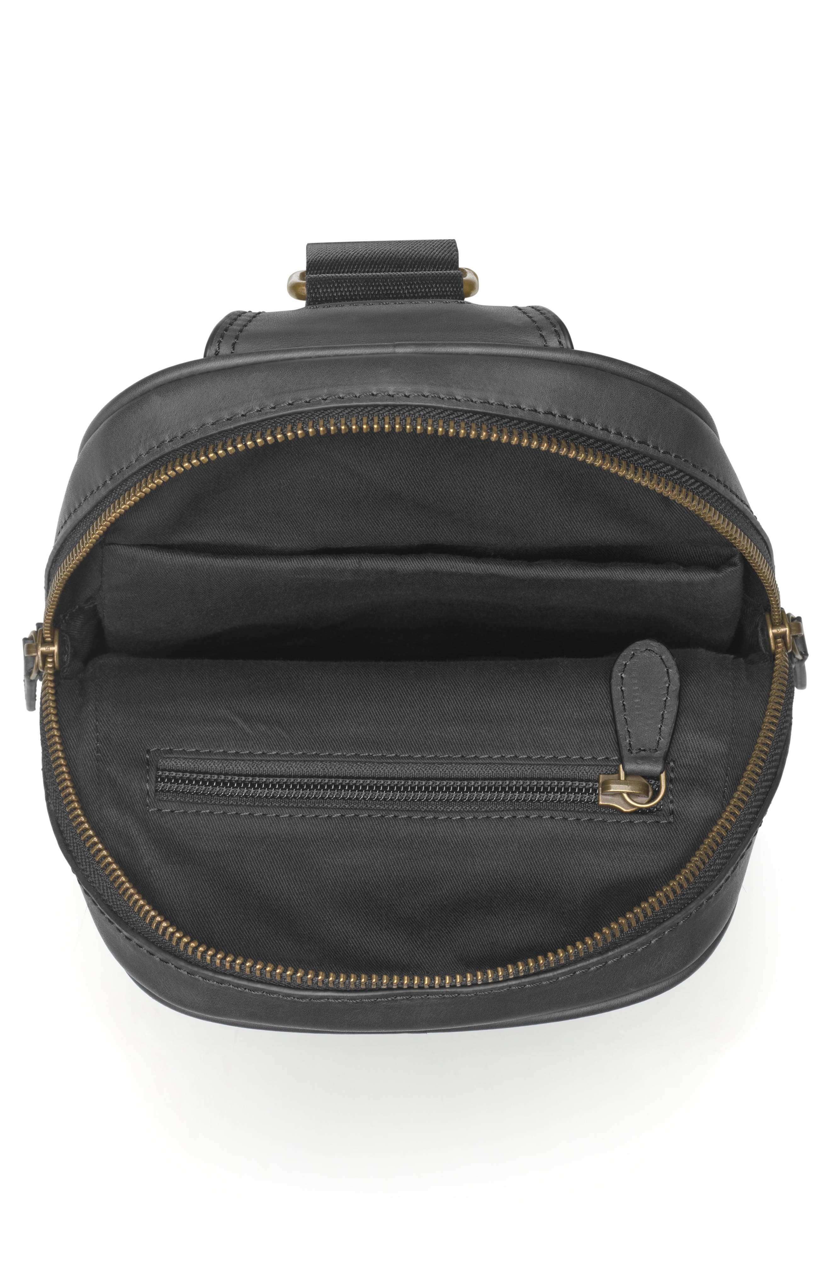 Johnston & Murphy Rhodes Water Repellent Leather Sling Bag, Alternate, color, 