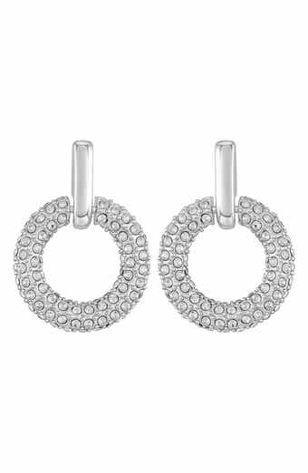 Vince Camuto Pavè Hoop Drop Earrings