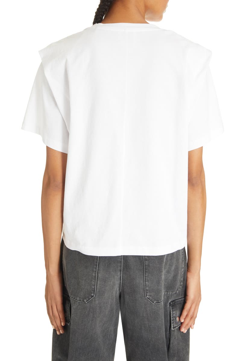 Isabel Marant Zelitos Short Sleeve Cotton T-Shirt, Alternate, color,