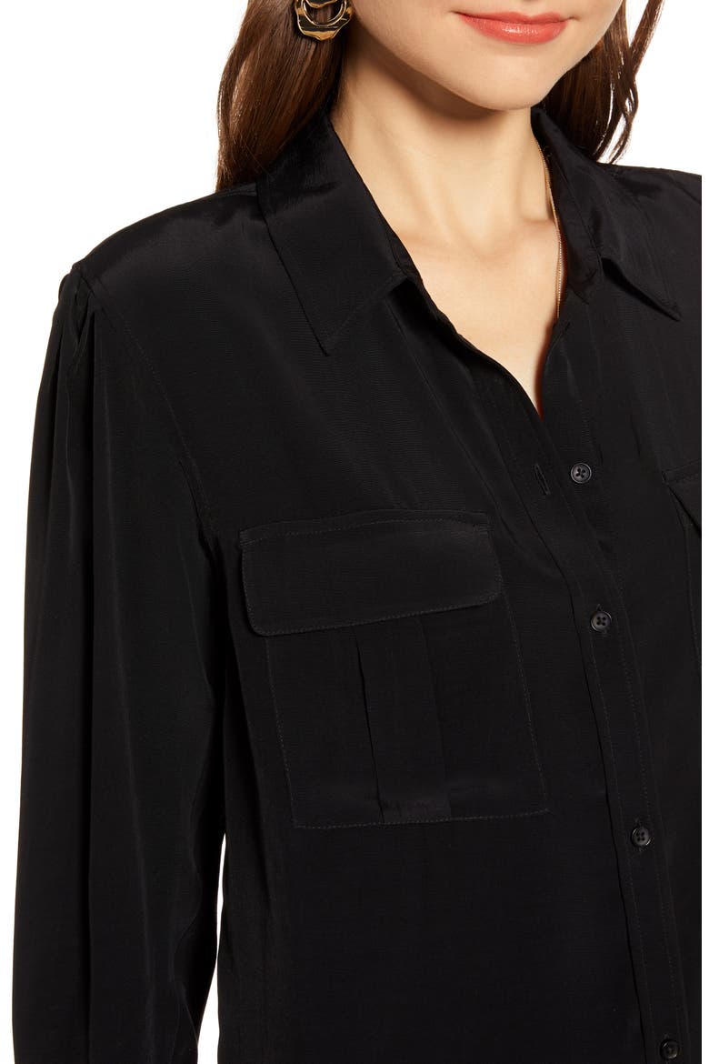 Utility Blouse (Nordstrom Exclusive), Alternate, color, BLACK