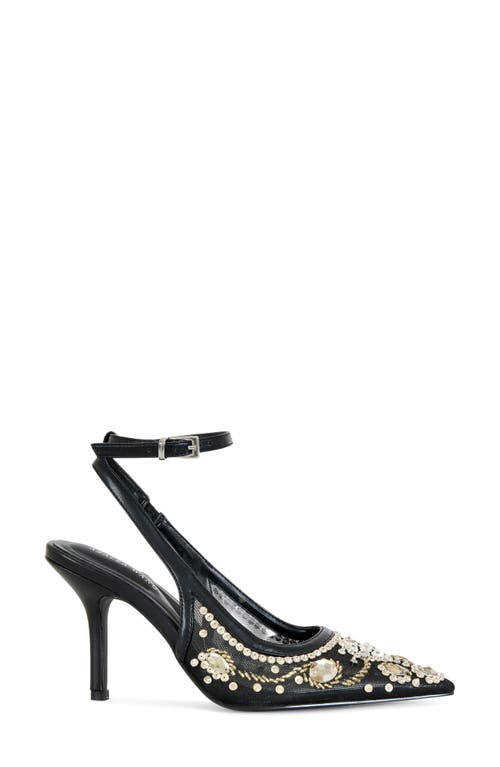 Azalea Wang Ghouldie Ankle Strap Pointed Toe Pump In Multi