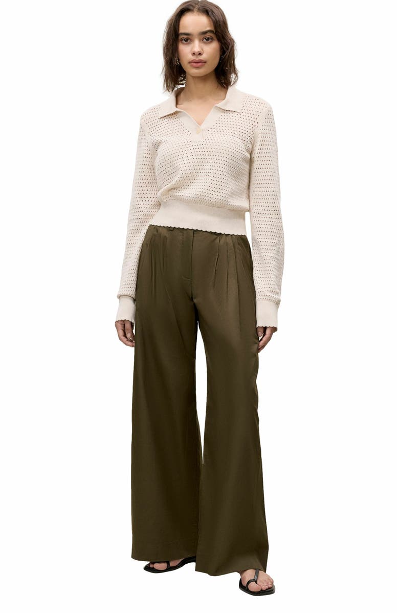 Rebecca Taylor Fern Knit Sweater, Main, color, Beige