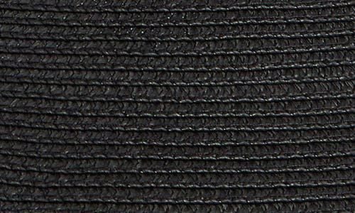 Nordstrom Rack Fringe Packable Straw Visor In Black