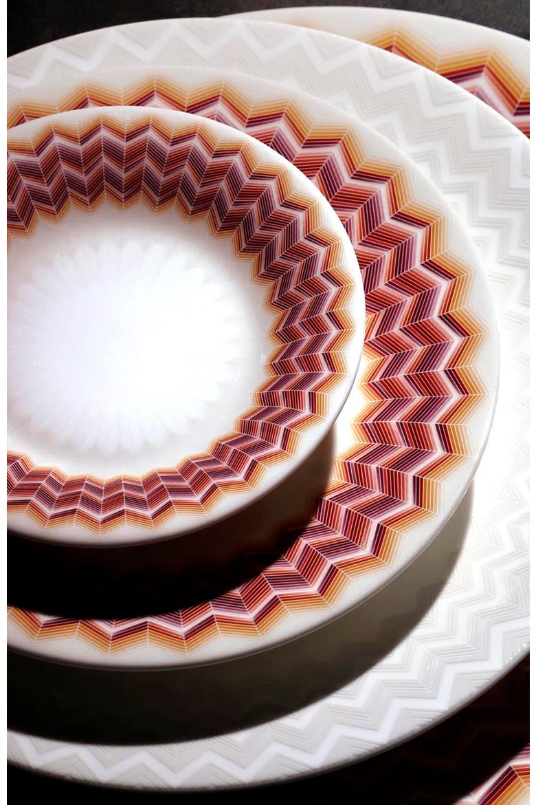 Dessert Plates ZIG ZAG Set of 6 Jarris 156 diam. 8.5", Alternate, color, Multicolor