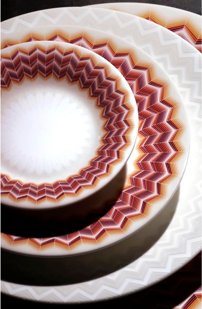 Missoni Home Tableware Dessert Plates ZIG ZAG Set of 6 Jarris 156 diam. 8.5", Alternate, color, Multicolor