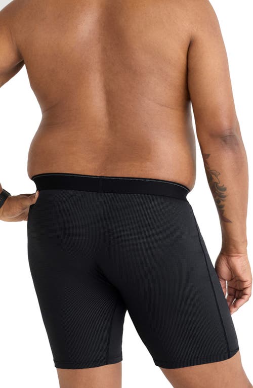 Saxx 3-pack Quick Dry Mesh Boxer Briefs In Black