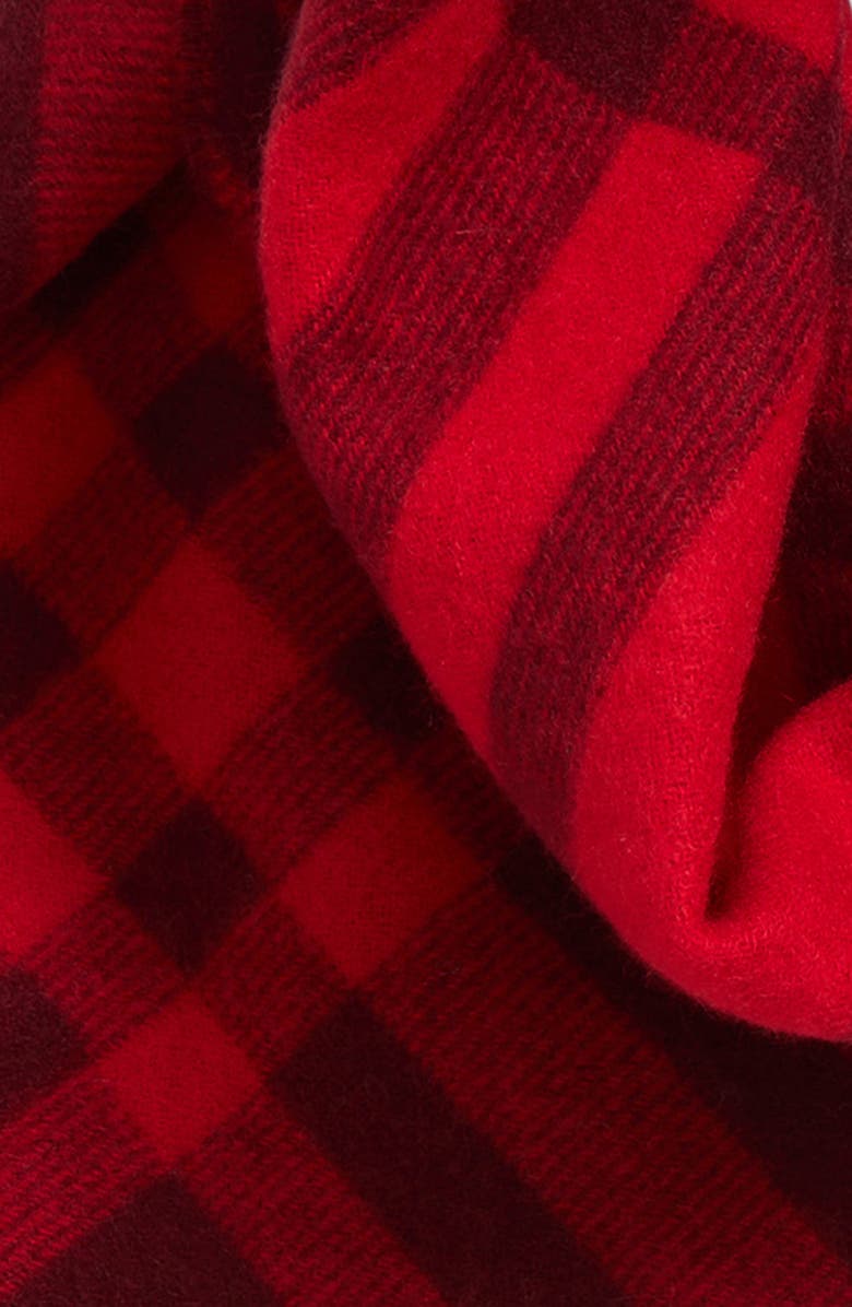 Burberry Bias Check Cashmere Scarf, Alternate, color, Oxblood Red