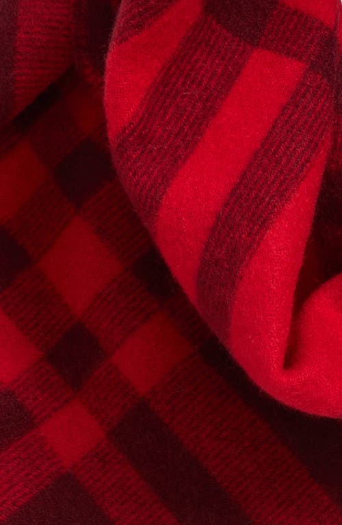 Burberry Bias Check Cashmere Scarf In Red