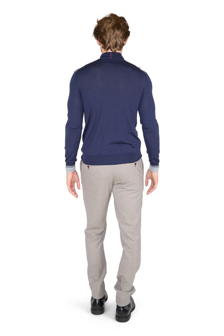 Ronald Merino Wool Turtleneck Sweater, Alternate, color, Navy