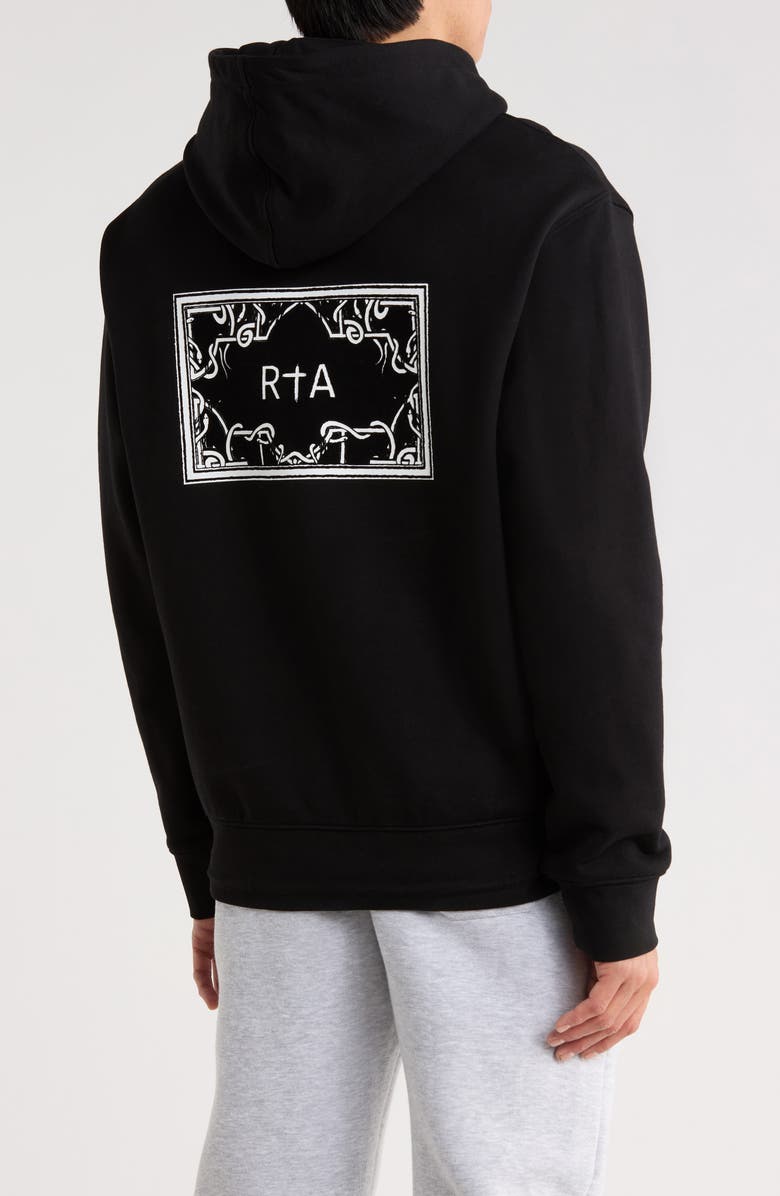 RtA Jordan Black Stamp Logo Hoodie, Alternate, color, Black Stamp Logo