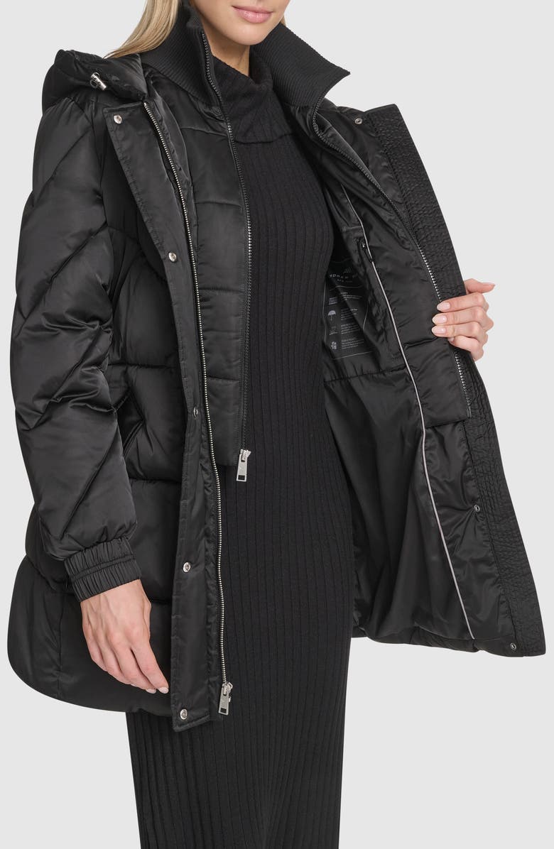 Andrew Marc Mallee Water Resistant Hooded Parka, Alternate, color, Black