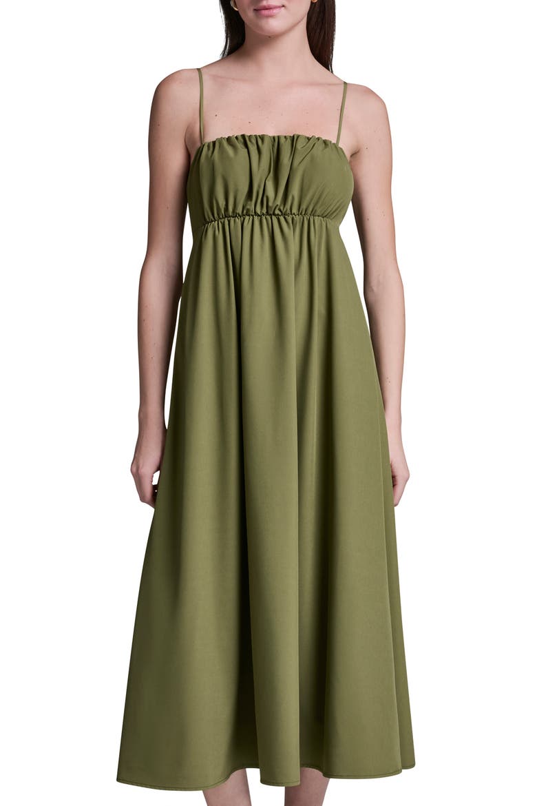 Commuter Midi Dress, Alternate, color, OLIVE BRAN