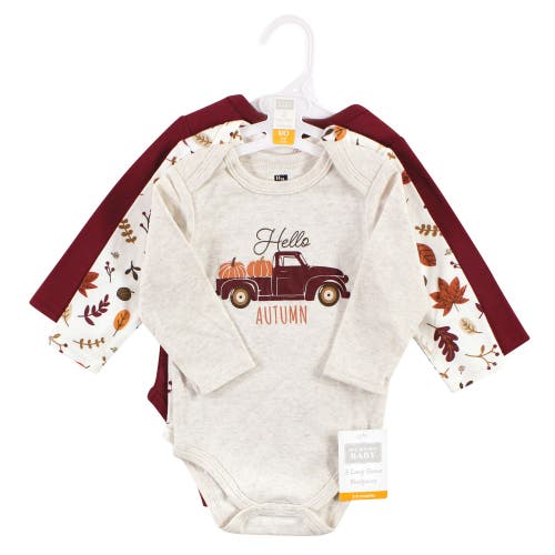 Hudson Baby Essential Long-sleeve Cotton Bodysuit Triple Set