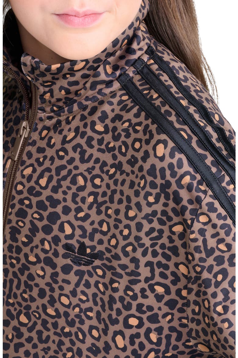 Kids' Firebird Leopard Print Track Jacket, Alternate, color, BROWN