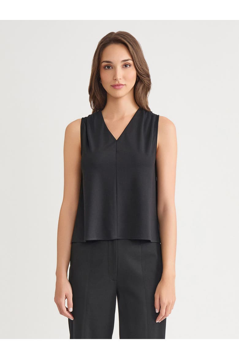 V Neck Pima Cotton Tank, Main, color, Black