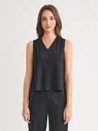 Misook V Neck Pima Cotton Tank