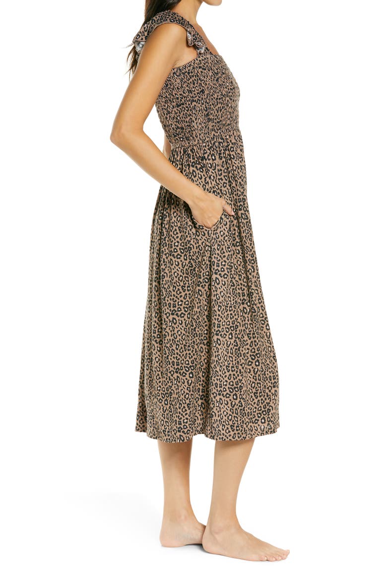Moonlight Dress, Alternate, color, BROWN BROWNIE ANIMAL PRINTS