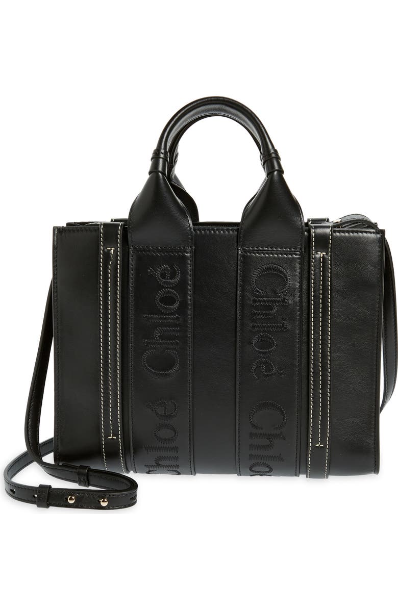 Chloé Small Woody Leather Tote, Main, color,