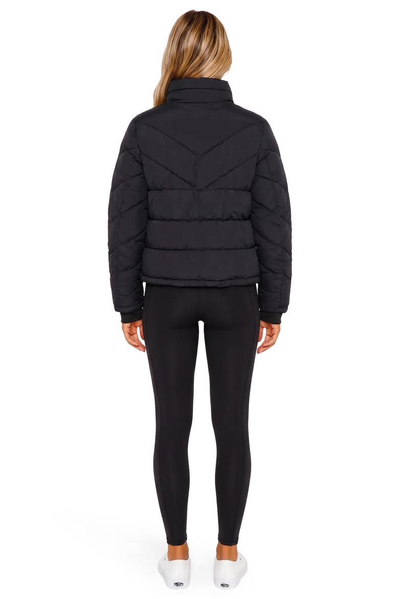 Mia Water Resistant Puffer Jacket, Alternate, color, BLK