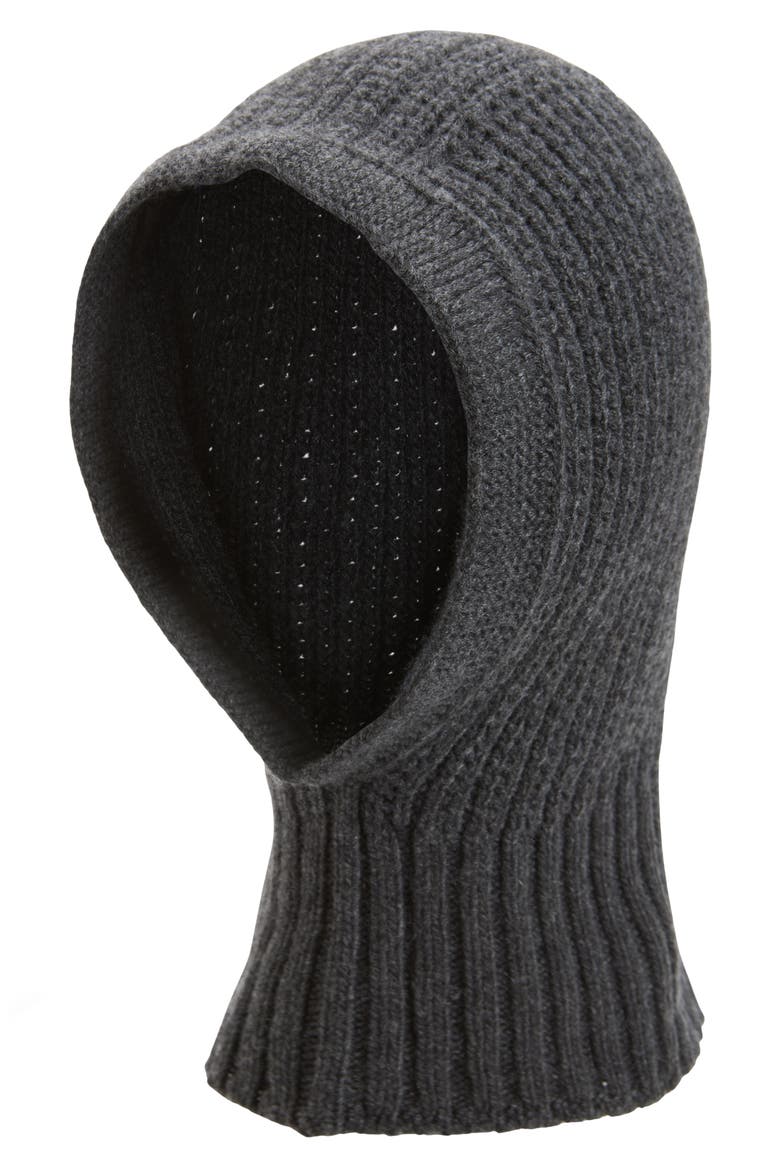 Waffle Stitch Cashmere & Silk Snood, Main, color, CHARCOAL