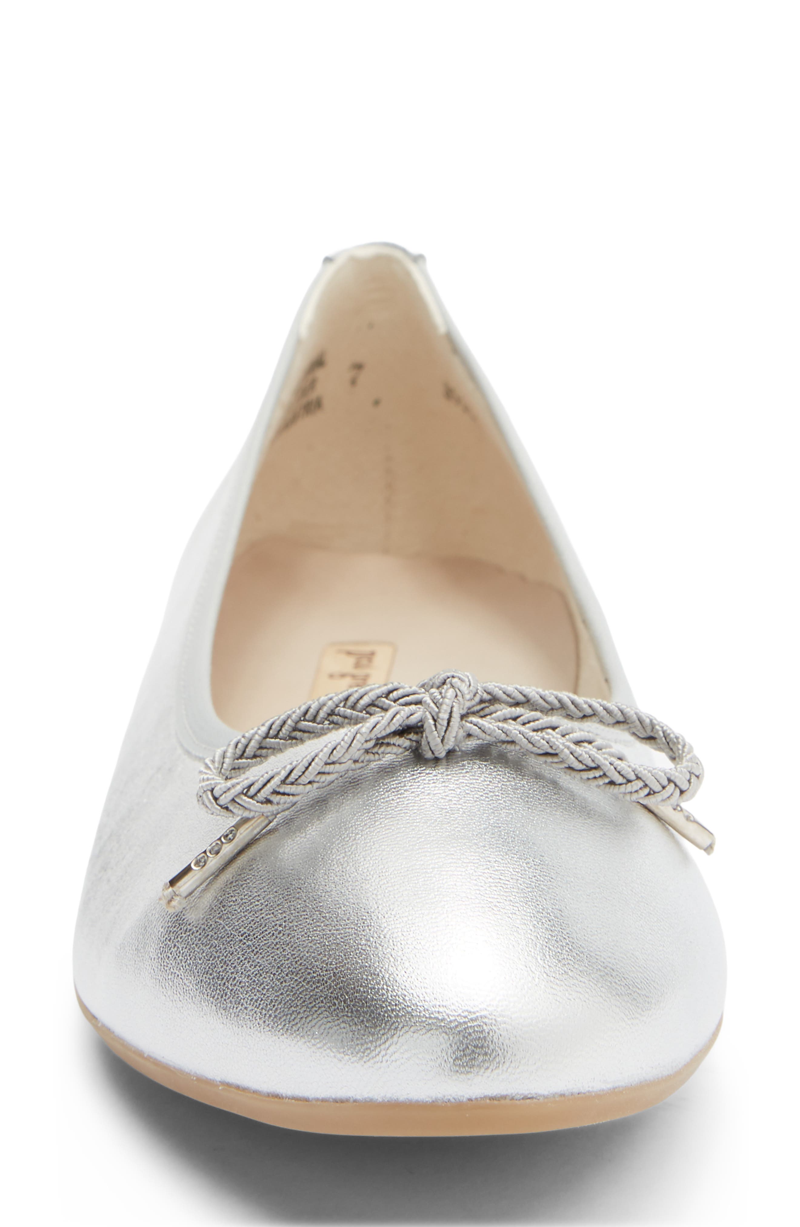 Paul Green Rylan Ballet Flat, Alternate, color, Aluminum Metallic Nappa