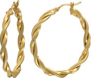 Bony Levy 14K Gold Twisted Hoop Earrings