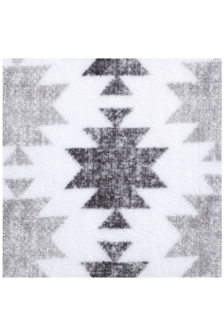 Canyon Ikat Plush Fleece Throw - 50" x 60", Alternate, color, GREY