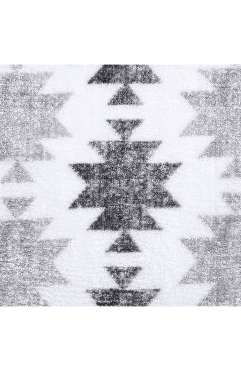 Wrangler Canyon Ikat Plush Fleece Throw - 50" x 60", Alternate, color, Grey