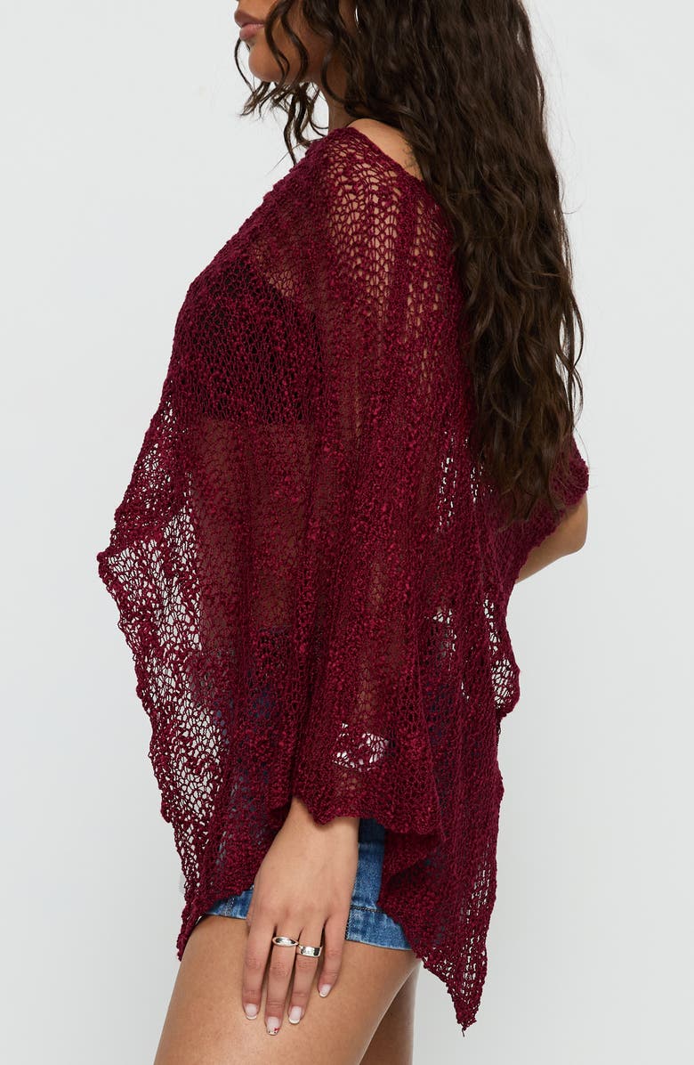 Princess Polly Boni Knit One-Shoulder Poncho, Alternate, color,