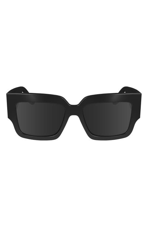 V Plaque 53mm Rectangular Sunglasses