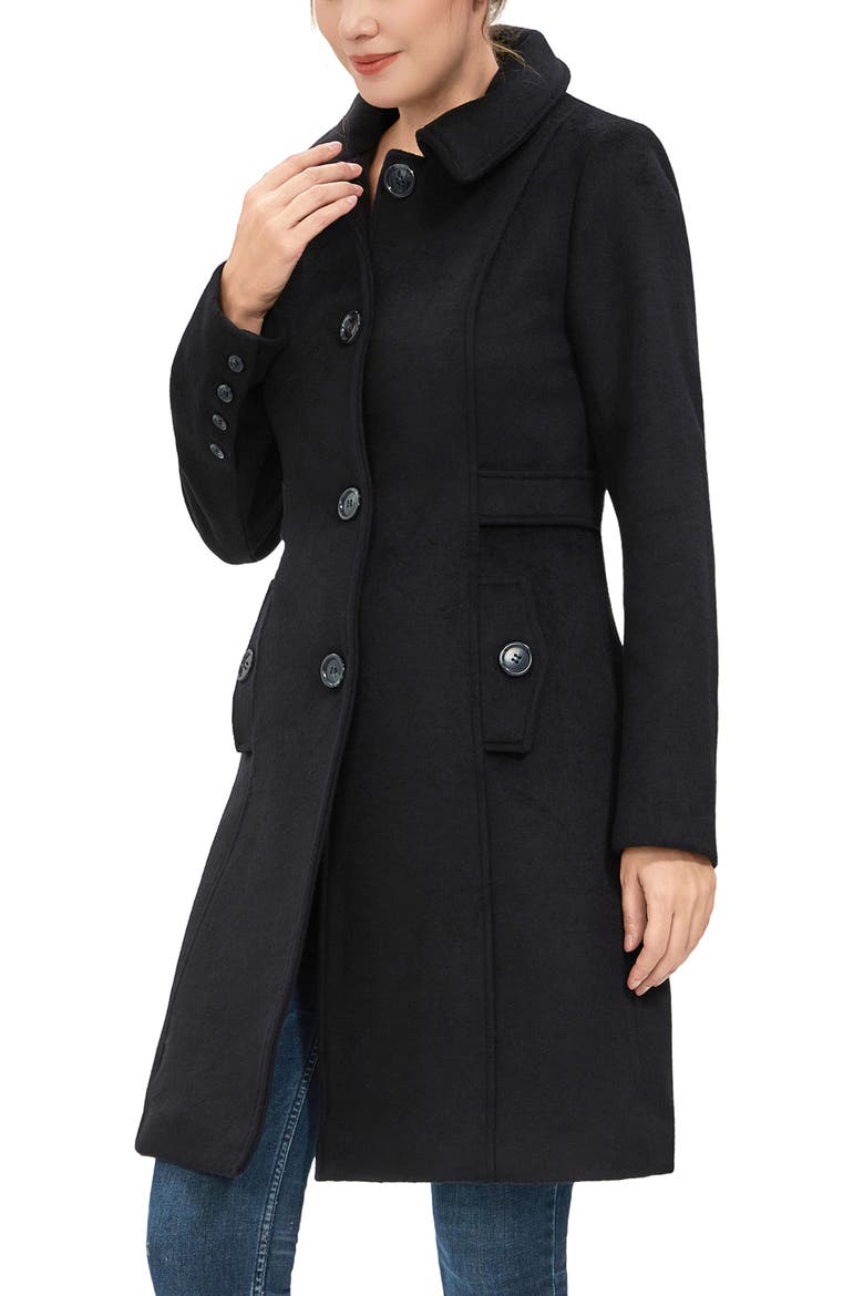 Women's Arina Wool Blend Walking Coat, Alternate, color, Black