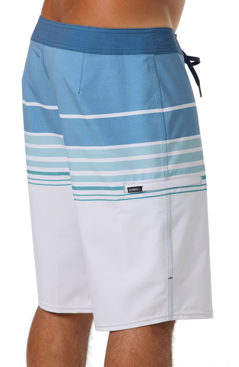 O'Neill Hyperfreak Heat Stripe Swim Trunks, Alternate, color, Fog