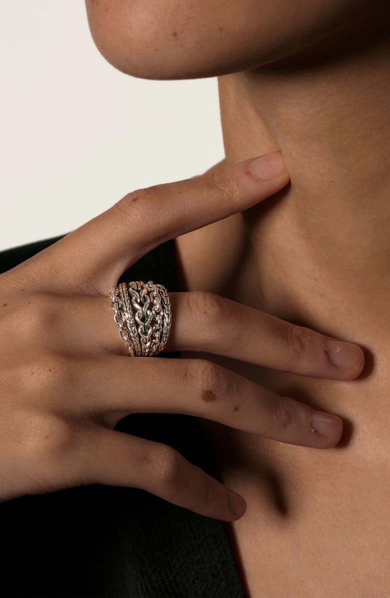 John Hardy Asli Classic Chain Link Ring, Alternate, color, 