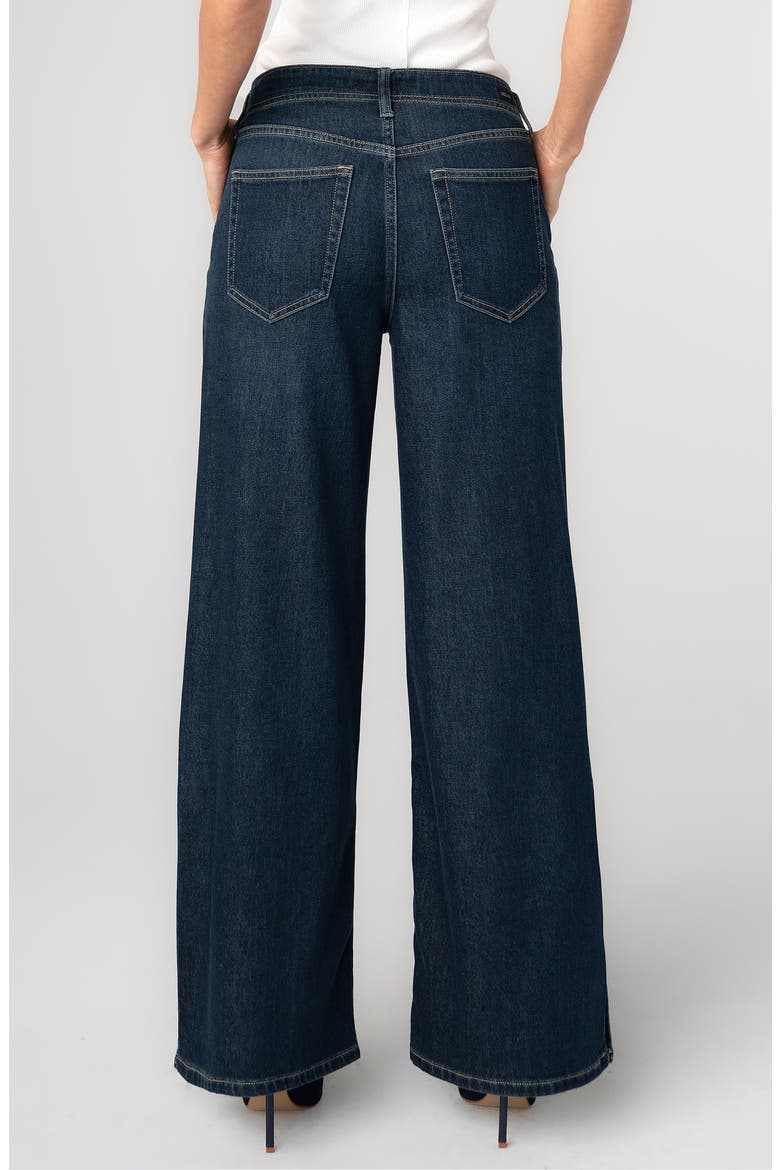 Weekend Side Slit Wide Leg Jeans, Alternate, color, DUSKFALL