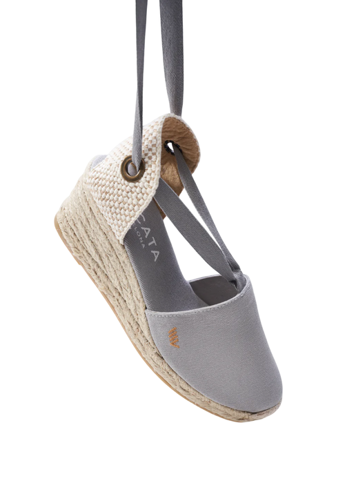 Viscata Escala Canvas Espadrille Wedges In Ash