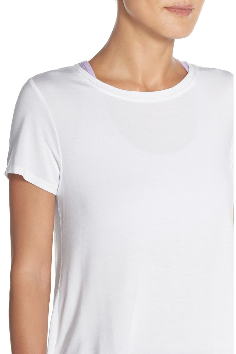 Open Back Crewneck Tee, Alternate, color, WHITE
