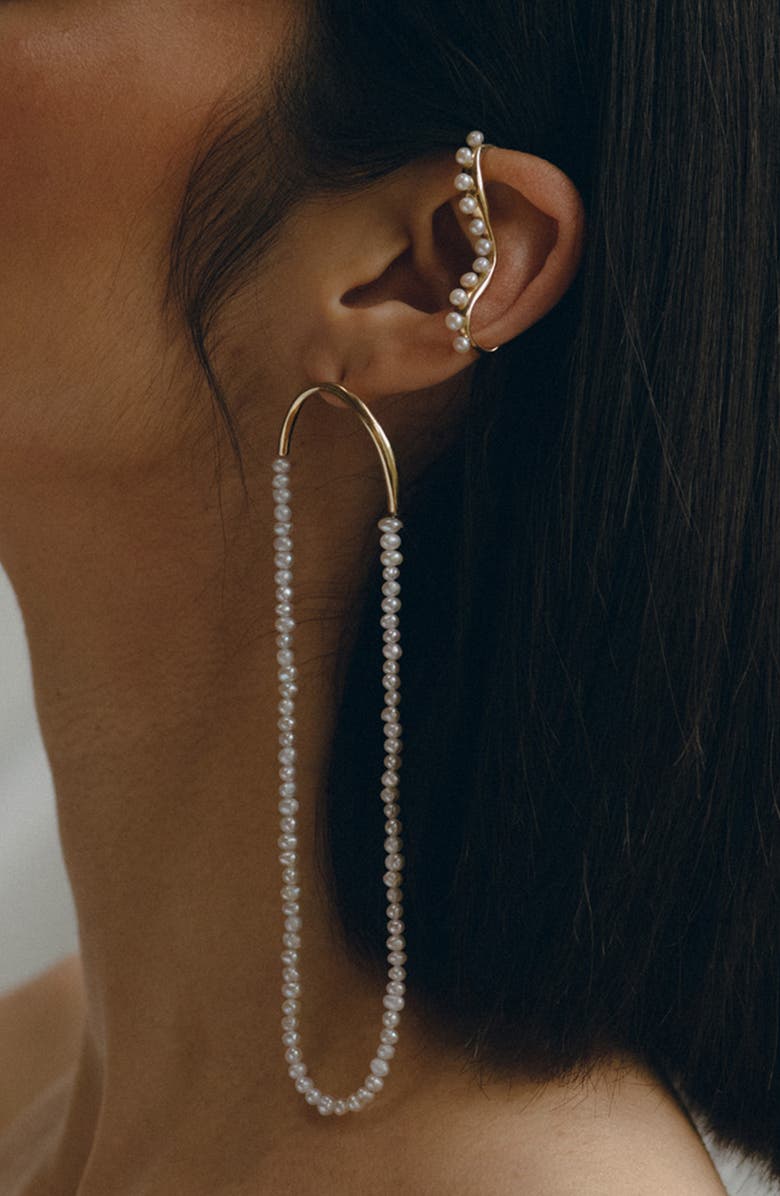 FARIS Pearl Ear Cuff, Alternate, color,