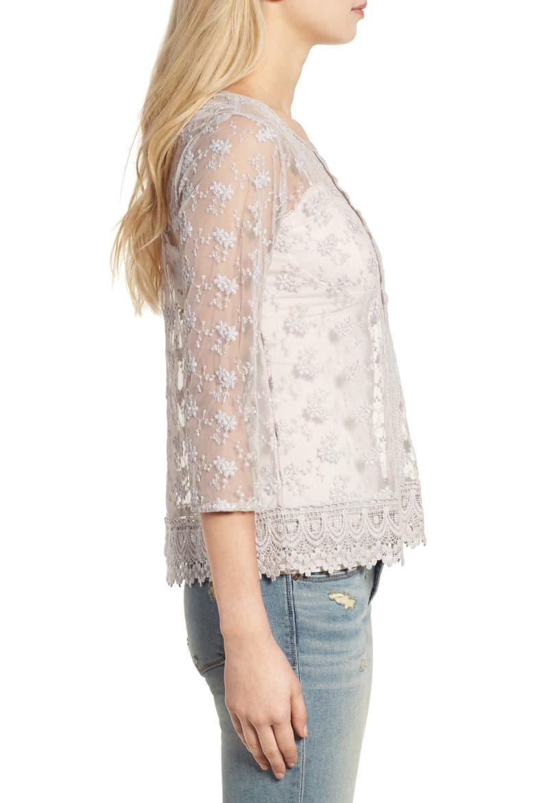 Embroidered Mesh Top, Alternate, color, GREY ASH