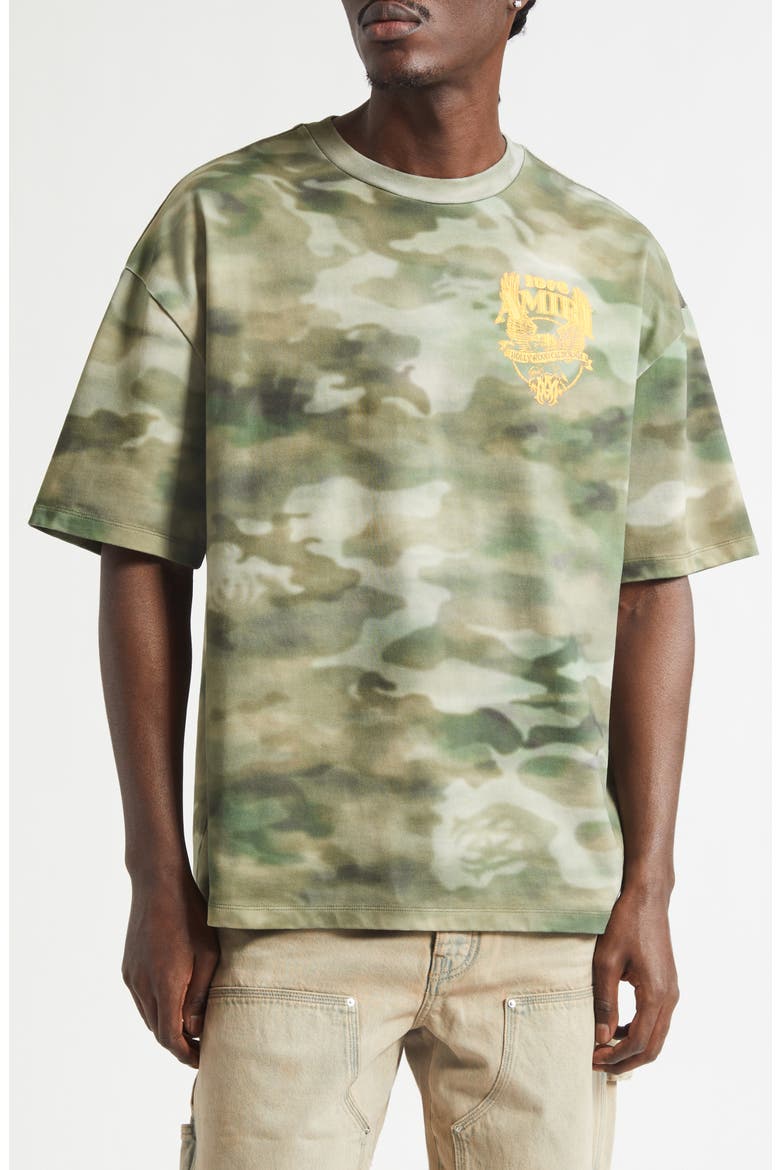 Eagle Blurred Camo Oversize Graphic T-Shirt, Main, color, CAMO