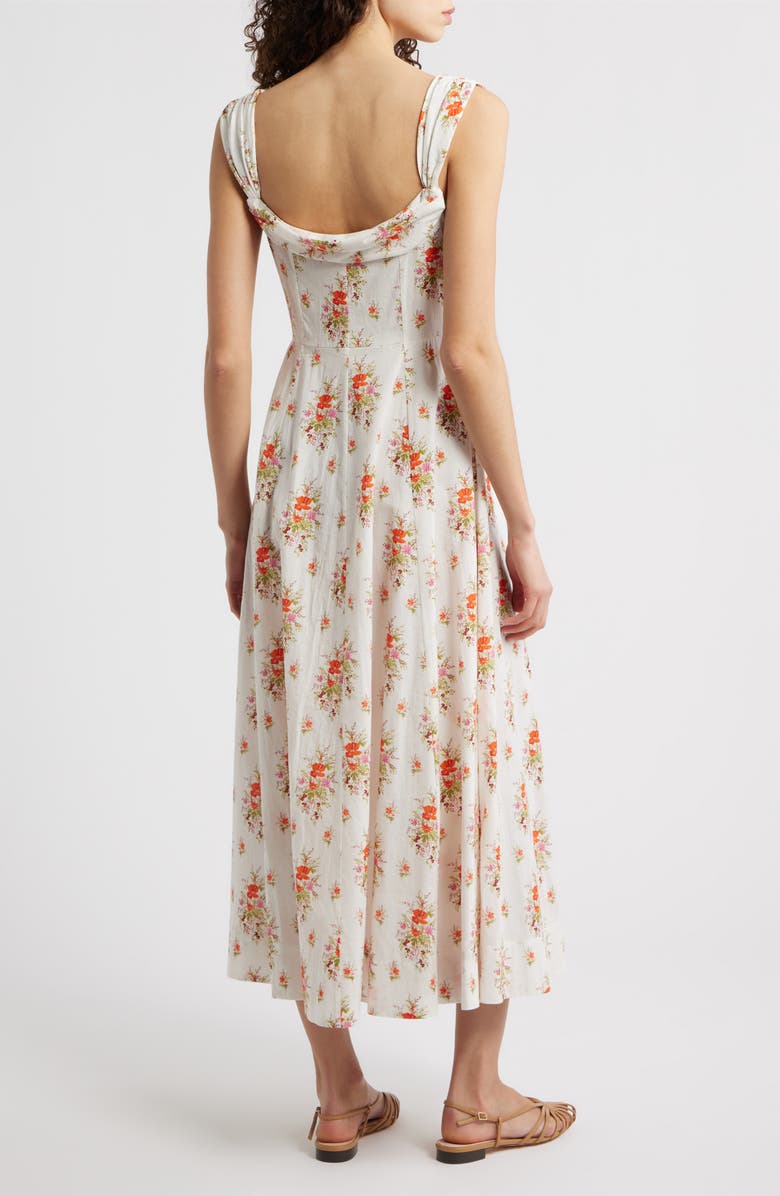DÔEN Clea Print Sleeveless Organic Cotton Maxi Dress, Alternate, color, Rose Petit Bouquet De Chamonix