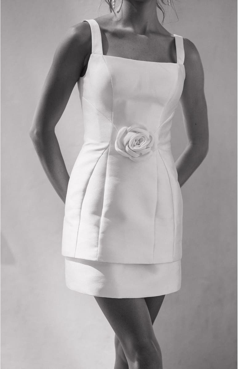 Untamed Petals Sandrine Mini Dress, Alternate, color, Ivory