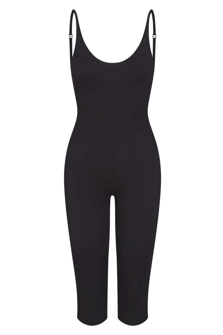 Smooth Layers Capri Bodysuit, Alternate, color, OBSIDIAN
