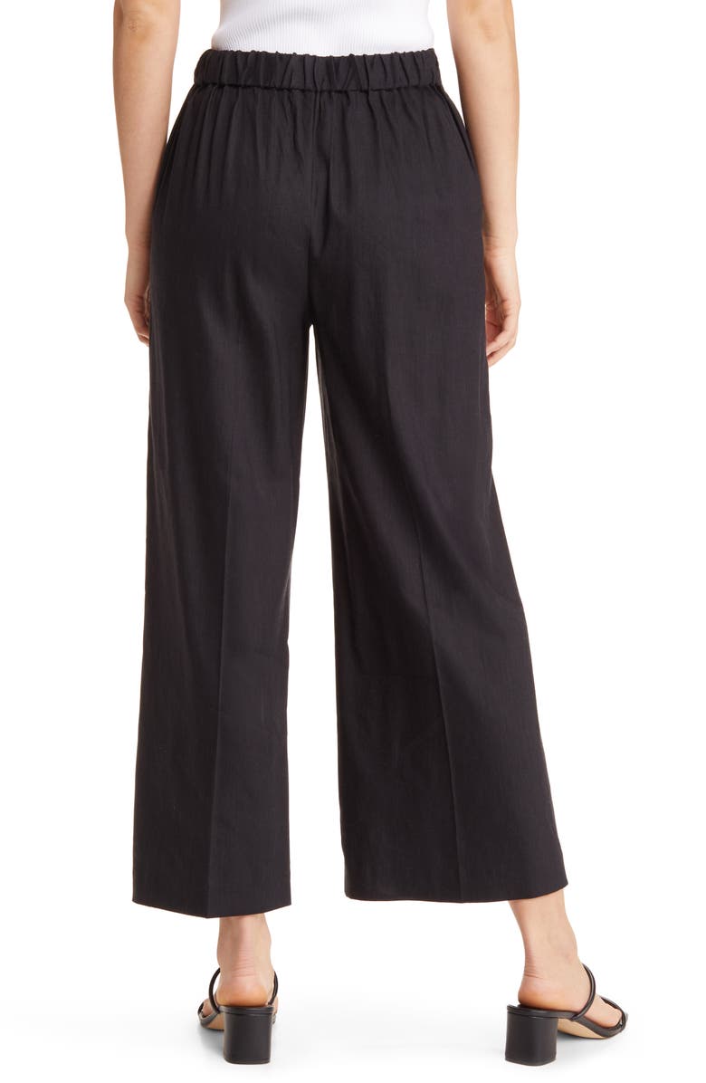Nordstrom Wide Leg Crop Linen Blend Pants, Alternate, color,
