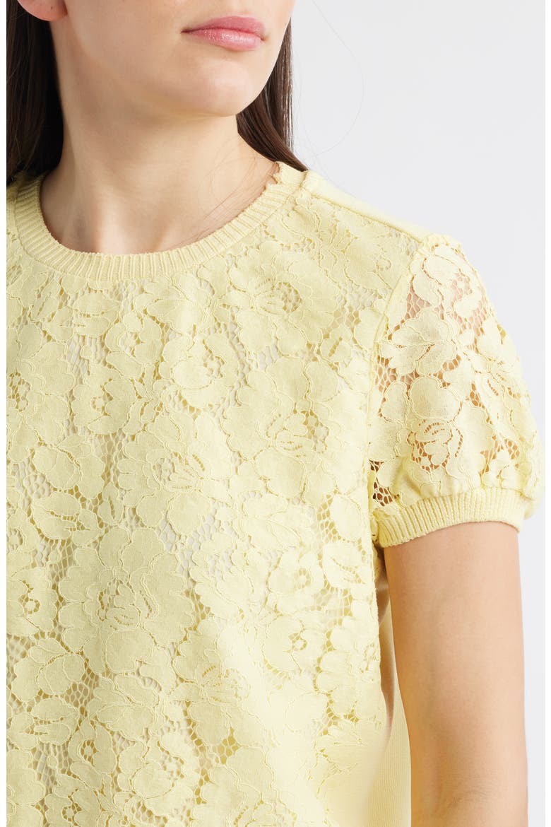Lace Front Sweater, Alternate, color, BUTTERCUP