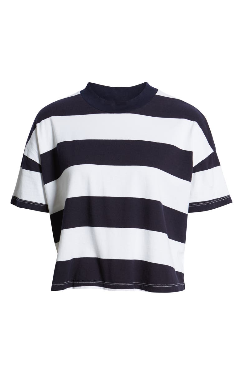 AG Drew Stripe Drop Shoulder Crop Tee, Alternate, color, 