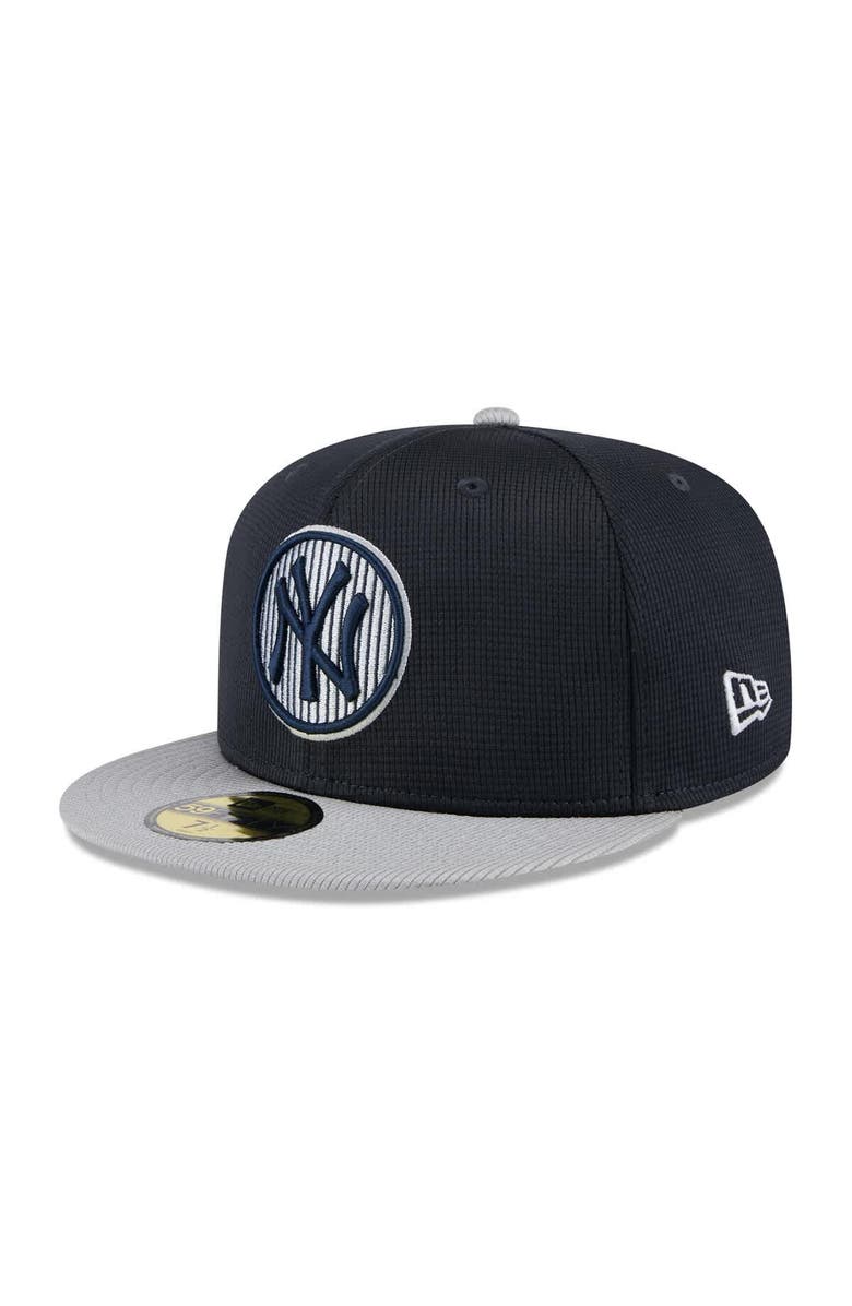 New Era Men's New Era  Gray New York Yankees 2025 Batting Practice 59FIFTY Fitted Hat, Main, color, 